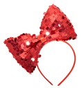"SERRE-TÊTE NOEUD SEQUIN ROUGE"