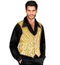 "GILET EN PAILLETTES OR" Homme
