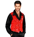 "GILET EN PAILLETTES ROUGE" Homme