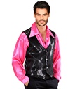 "GILET EN PAILLETTES NOIR" Homme