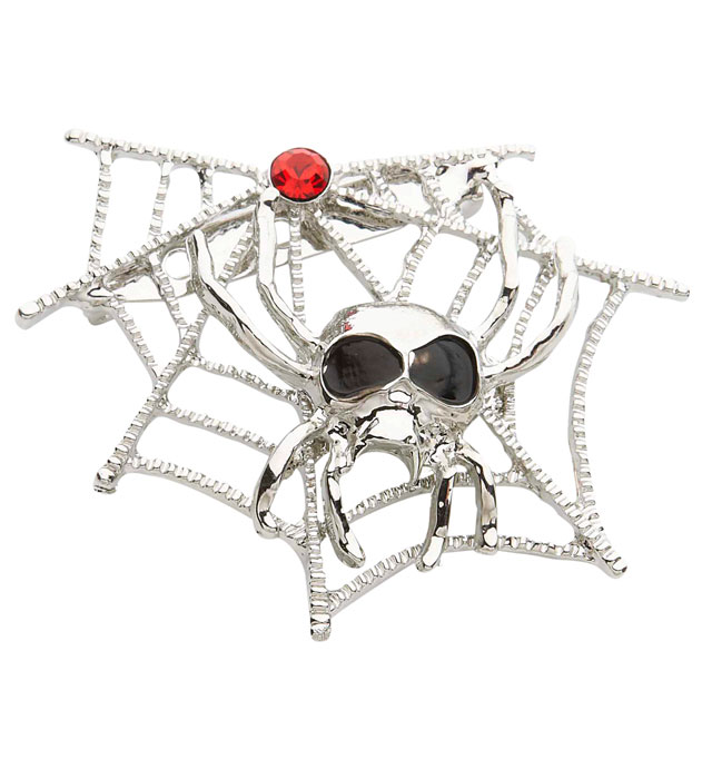 "BROCHE TOILE D'ARAIGNEE ET ARAIGNEE"