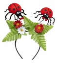 "SERRE-TÊTE COCCINELLE AVEC FLEURS"
