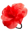 "FLEUR ROUGE POUR LES CHEVEUX AVEC ELASTIQUE"