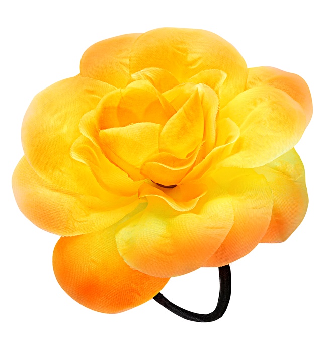 "FLEUR JAUNE POUR LES CHEVEUX AVEC ELASTIQUE"