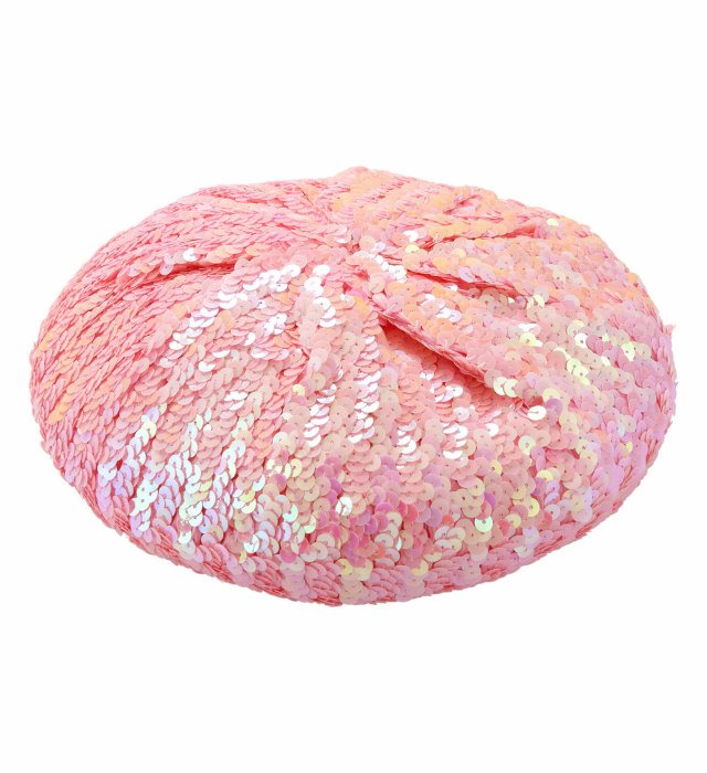 [9446P] "BERET BASQUE ROSE AVEC PAILLETTES"