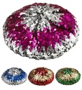 "BERET BASQUE EN DEUX COULEURS AVEC PAILLETTES" 4 coul.