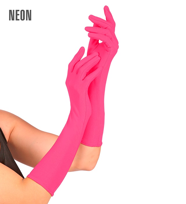 [9500P] "GANTS NEON PINK LONGS - 40 cm"
