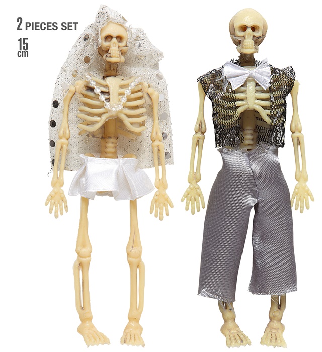 [01380] "COUPLE DE SQUELETTES VETUS" 15 cm