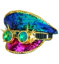 "CHAPEAU FESTIVAL AVEC CLOUS, AVEC LUNETTES KALEIDOSCOPIQUES AVEC POINTES PAILLETTES MULTICOLORES"