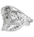 "CHAPEAU FESTIVAL AVEC CLOUS, BIJOUX ET PAILLETTES ARGENT"