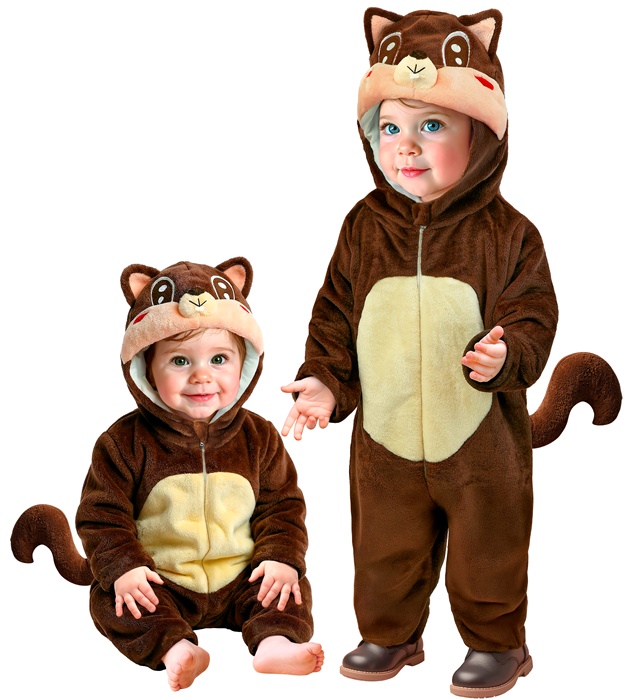 "ÉCUREUIL EN VELOURS DOUX" (combinaison à capuche)
