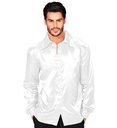 "CHEMISE BLANCHE DISCO ANNEES 70" satin