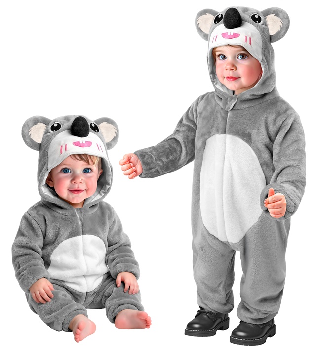 "KOALA EN VELOURS DOUX" (combinaison à capuche)