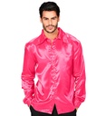 "CHEMISE DISCO 70'S ROSE" en satin