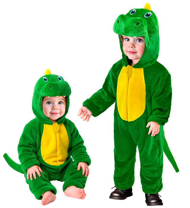 "DINOSAURE EN VELOURS DOUX" (combinaison à capuche)