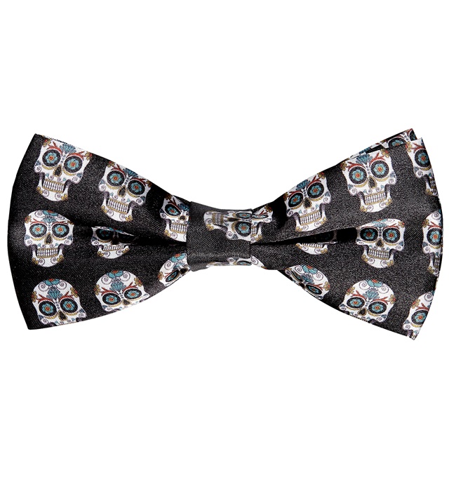 "NOEUD PAPILLON JOUR DES MORTS" ajustable, en satin