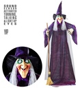 "SORCIERE ANIMEE TOURNANT ET PARLANT AVEC YEUX CLIGNOTANTS" activé par détecteur de sons 183 cm - 5 phrases différentes