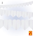 "GUIRLANDE COEUR BLANC" 3m - retardateur de flamme