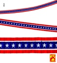 "GUIRLANDE BANDE USA PLISSEE" 3m - retardateur de flamme