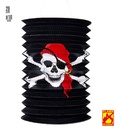 "LANTERNE CRANE DE PIRATE ET OS CROISES" Ø 16 cm - h 28 cm - retardateur de flamme
