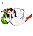 "CIGOGNE NID D'ABEILLE" 44 cm