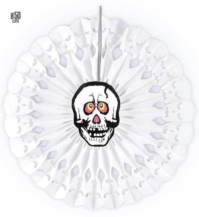 "ROSACE TETE DE SQUELETTE" 50 cm