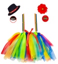 "CLOWN" (tutu, bretelles avec fleur, petit chapeau)