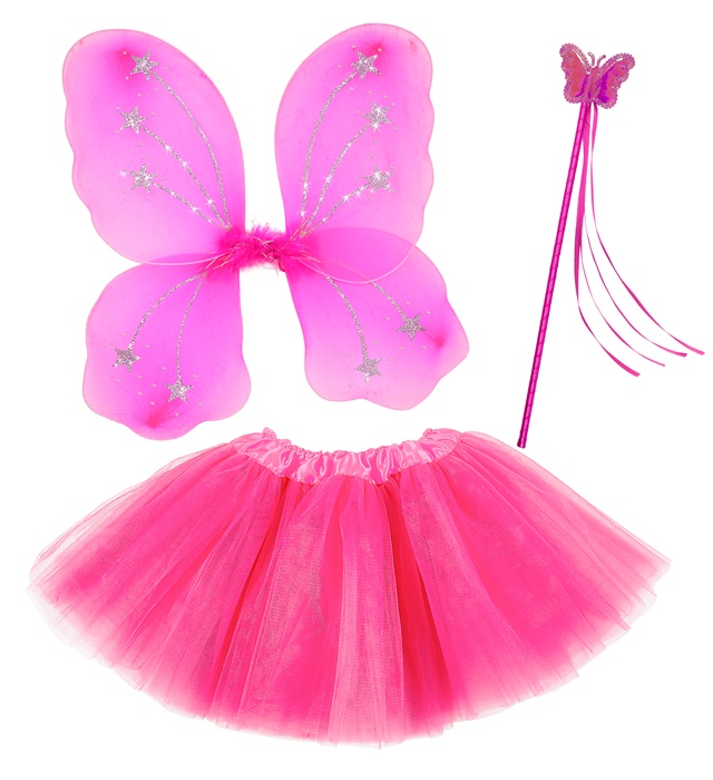 "FEE MAGIQUE" Lilas (tutu, ailes, baguette magique)
