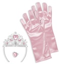 Set de "PRINCESSE ROSE" (tiare, gants, bague)