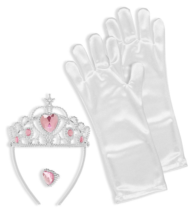 [96562] "SET PRINCESSE DES NEIGES" (tiare,gants, bague)