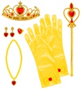 "SET PRINCESSE" (tiare, gants, collier, boucles d’oreilles, bague, baguette magique)
