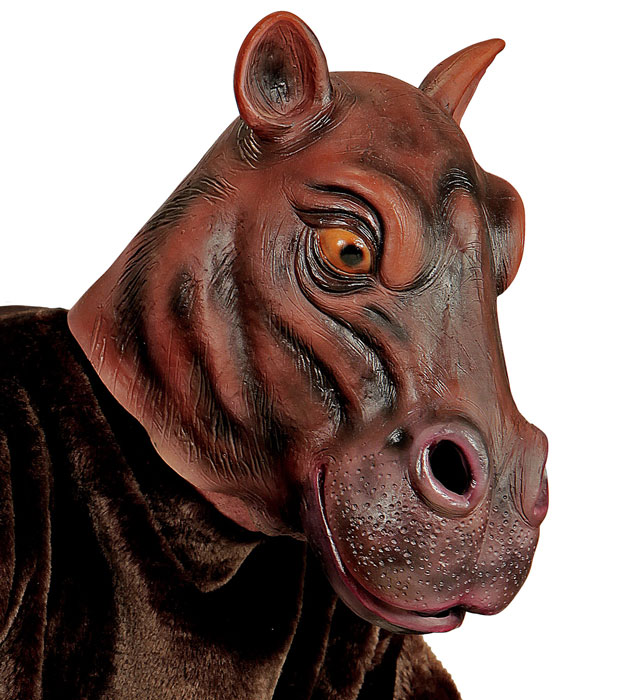 "MASQUE D'HIPPOPOTAME TETE COMPLETE"