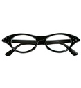 "LUNETTES NOIRES ANNEES 50 AVEC STRASS"