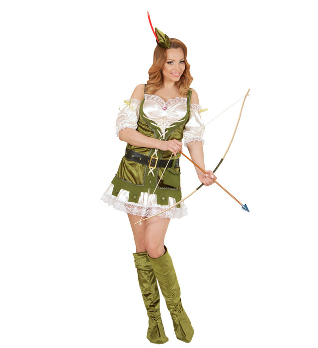 [01441] "ROBIN DE SHERWOOD" (robe, ceinture avec bourse, couvre-bottes, chapeau) (S)