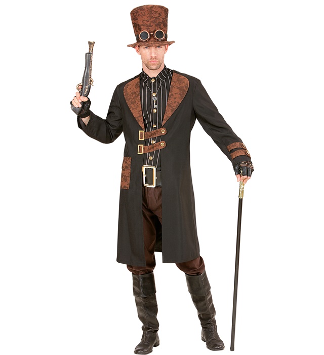 "HOMME STEAMPUNK" (queue de pie avec chemise, chapeau)