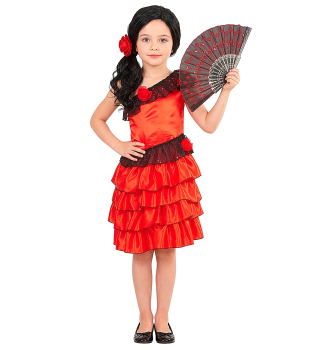 [96785] "SENORITA" (robe, barrette à cheveux avec fleur) (116 cm / 4-5 Years)