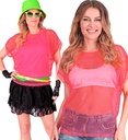 "CHEMISE À MAILLE ROSE FLUORESCENT"