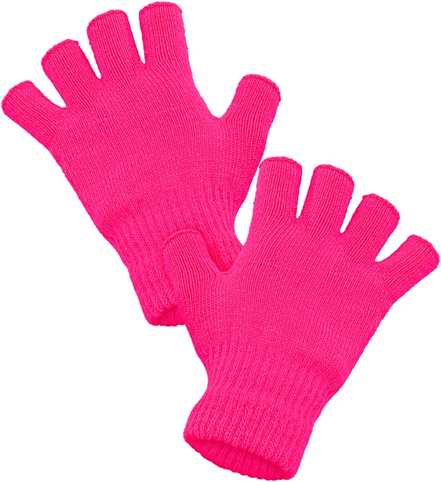 [97040] "GANTS SANS DOIGTS ROSE FLUORESCENT"