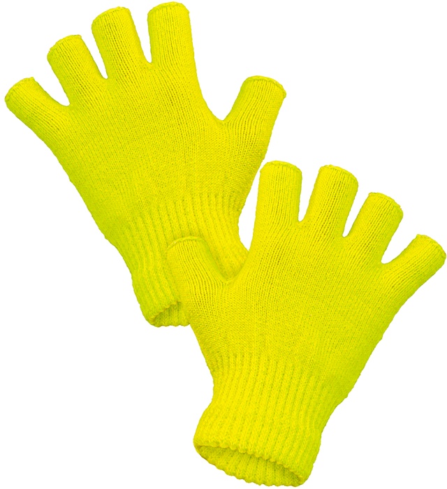 [97042] "GANTS SANS DOIGTS JAUNE FLUORESCENT"