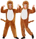 "LION EN PELUCHE DOUX" (combinaison à capuche avec masque)