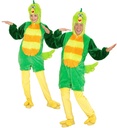 "OISEAU VERT EN PELUCHE DOUX" (combinaison à capuche avec masque)