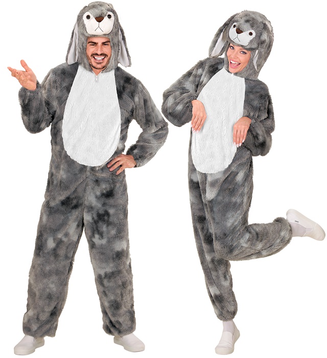 "LAPIN EN PELUCHE DOUX" (costume avec capuche et masque)