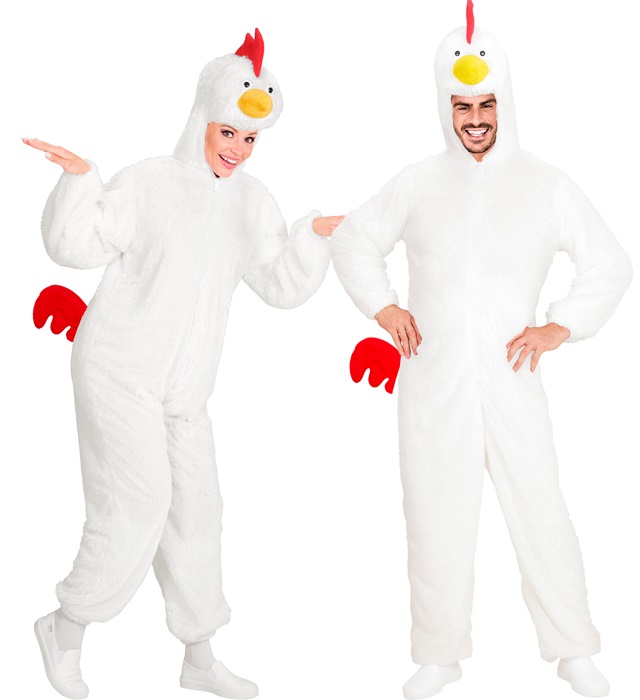 "POULET EN PELUCHE DOUX" (combinaison à capuche avec masque)