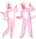 "LION ROSE EN PELUCHE DOUX" (costume à capuche et masque)