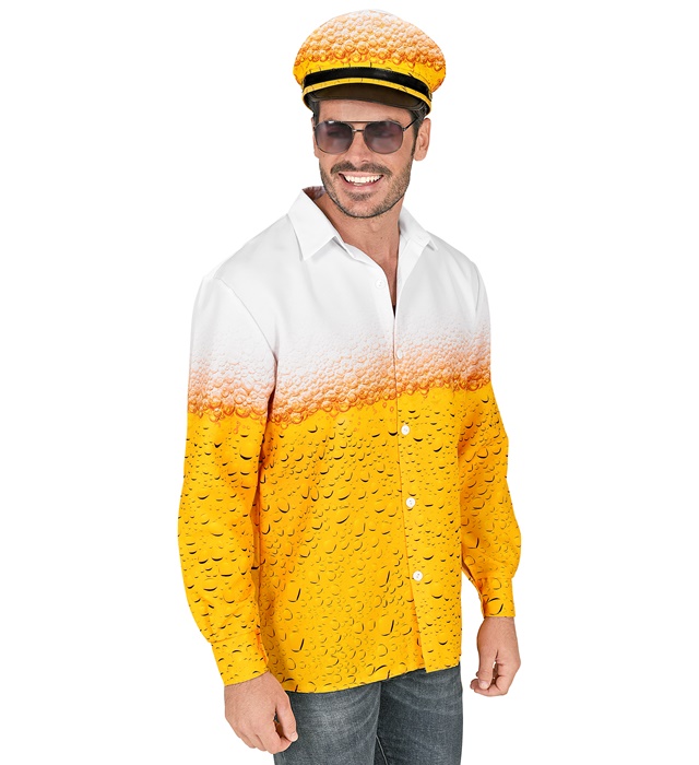 "HOMME BIERE" (chemise, chapeau)