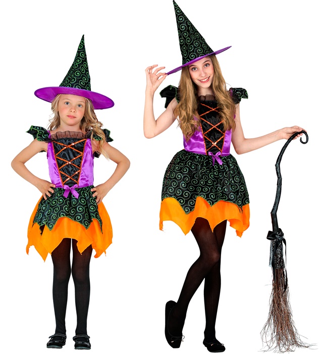 "SORCIERE" (robe, chapeau)