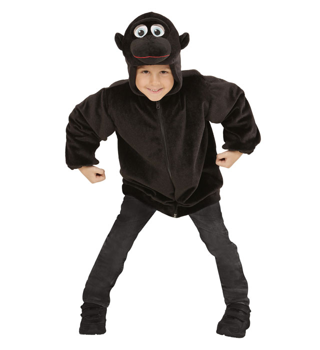 "GORILLE EN PELUCHE DOUX" (veste à capuche et masque)