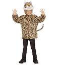 "LEOPARD EN PELUCHE DOUX" (veste à capuche et masque)