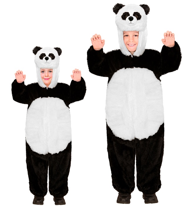 "PANDA EN PELUCHE DOUX" (combinaison à capuche et masque)