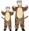 "LEOPARD EN PELUCHE DOUX" (combinaison à capuche et masque)